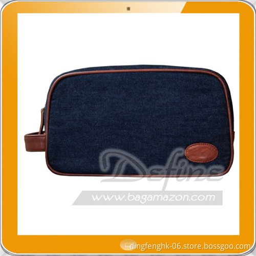 Personalised Mens Travel Dopp Kit Denim Toiletry Bag